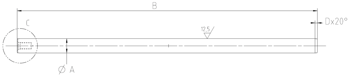 Drawing Hammer Pin shaft